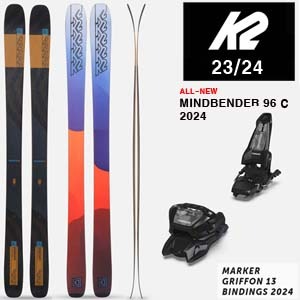 2324시즌 올마운틴 프리라이드 스키 K2 SKI MINDBENDER 96C+GRIFFON 13(품절 감사합니다)